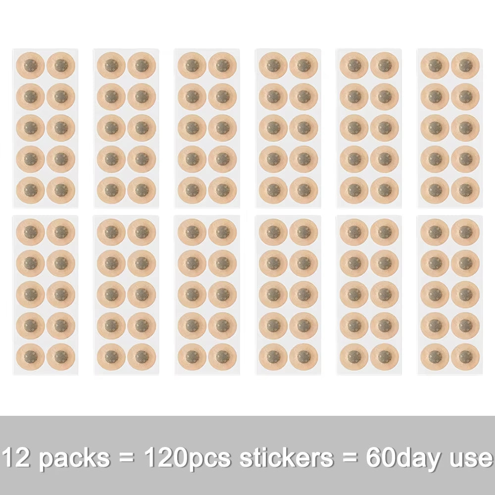 10/120Pcs Magnetic Nose Strips Pack of anti Snoring Nose Breathe Strips Intake Breathing Nasal Strip Nose Extender Sticker Kit