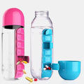 2 in 1 600Ml 7 Grids Medicine Box Water Cup Sports Plastic Water Bottle Combine Daily Pill Boxes Organizer Drinking Bottles