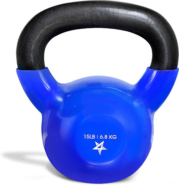5-100 LB Kettlebells Vinyl Coated Cast Iron for Dumbbell Weights Exercises, Gym, Fitness, Full Body Workout Equipment Push Up, Grip and Strength Training