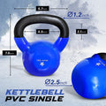 5-100 LB Kettlebells Vinyl Coated Cast Iron for Dumbbell Weights Exercises, Gym, Fitness, Full Body Workout Equipment Push Up, Grip and Strength Training