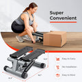 Mini Stepper for Exercise at Home, Stair Step Workout Machine with Resistance Band and over 300Lb Weight Capacity, Optional Twist Motion and Free Sunnyfit App Connection