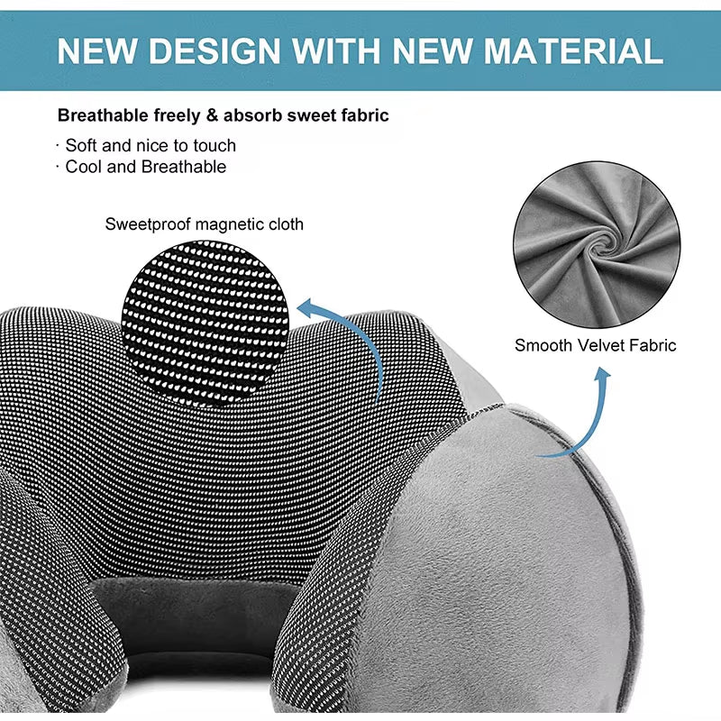 Memory Foam U-Shaped Pillow Neck Support Travel Portable Student Sleeping Aid Airplane Pillow Neckrest U-Pillow Neck Pillow