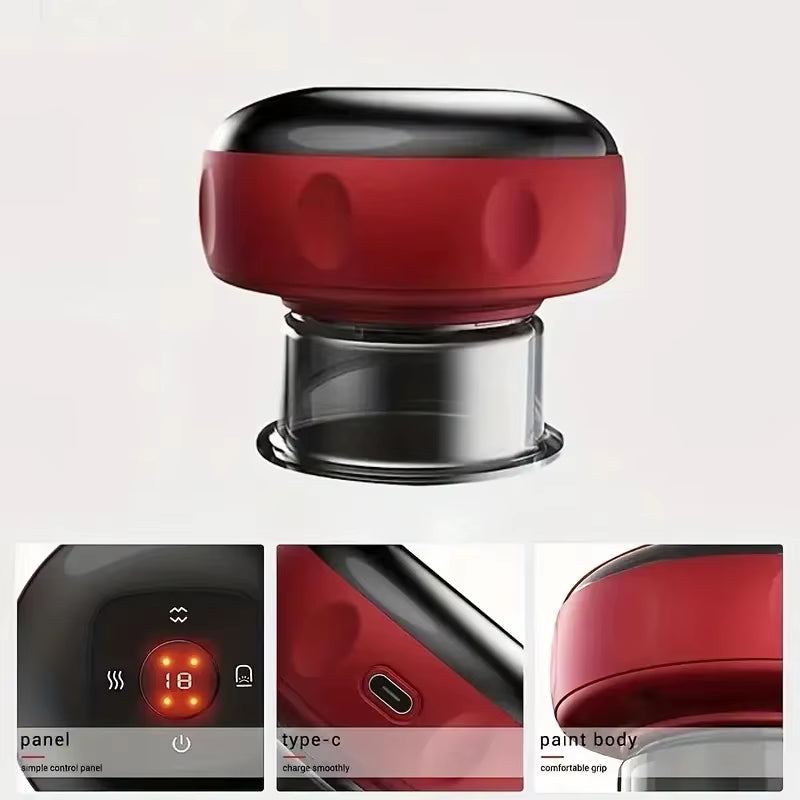 Intelligent Vacuum Cupping Massage Device Electric Heating Scraping Suction Cups Physical Fatigue Relieve Health Guasha Cans
