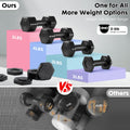 Adjustable Dumbbell Set, 4 in 1 Free Weights Dumbbells Set for Women, Weights for Women at Home, 2Lb 3Lb 4Lb 5Lb with TPU Soft Rubber Handle for Home Gym Exercise Training